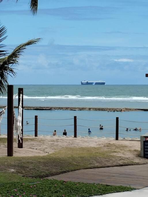 Apt Beira Mar Em Muro Alto Ao Lado Do Nanai Pôrto das Galinhas 外观 照片